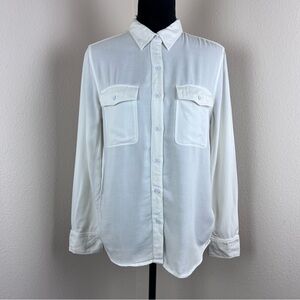 Talula Aritzia Shirt Womens Small Button Long Sleeve Career Capsule Blouse White